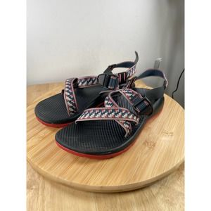 Chaco Z/1 Filmstrip Cobalt Blue Red Black Waterproof Sports Sandals J180239